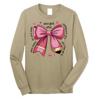 Pencil Coquette Bow Test Day Teacher Motivational Testing Long Sleeve Shirt