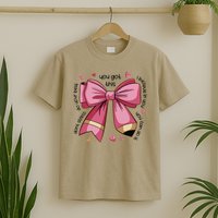 Pencil Coquette Bow Test Day Teacher Motivational Testing T-Shirt