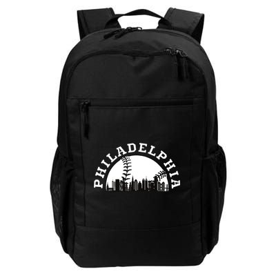 Philly Cityscape Baseball Philadelphia Skyline Vintage Backpack