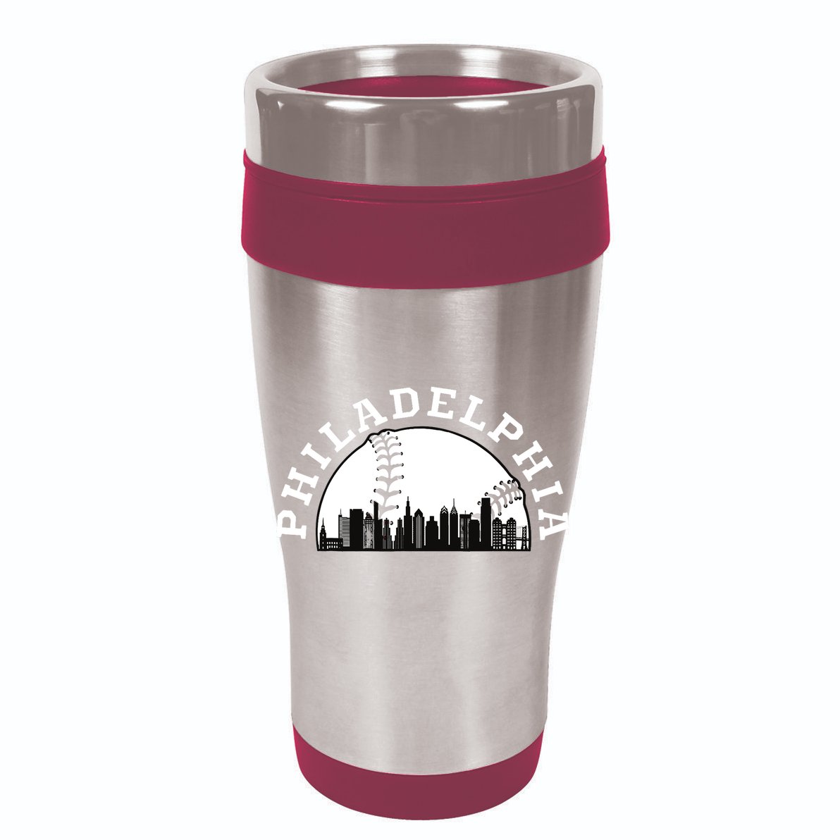 Philly Cityscape Baseball Philadelphia Skyline Vintage Vector Backpack