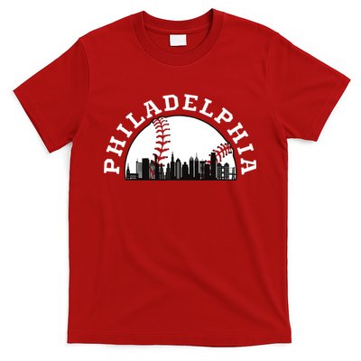 Philly Cityscape Baseball Philadelphia Skyline Vintage T-Shirt