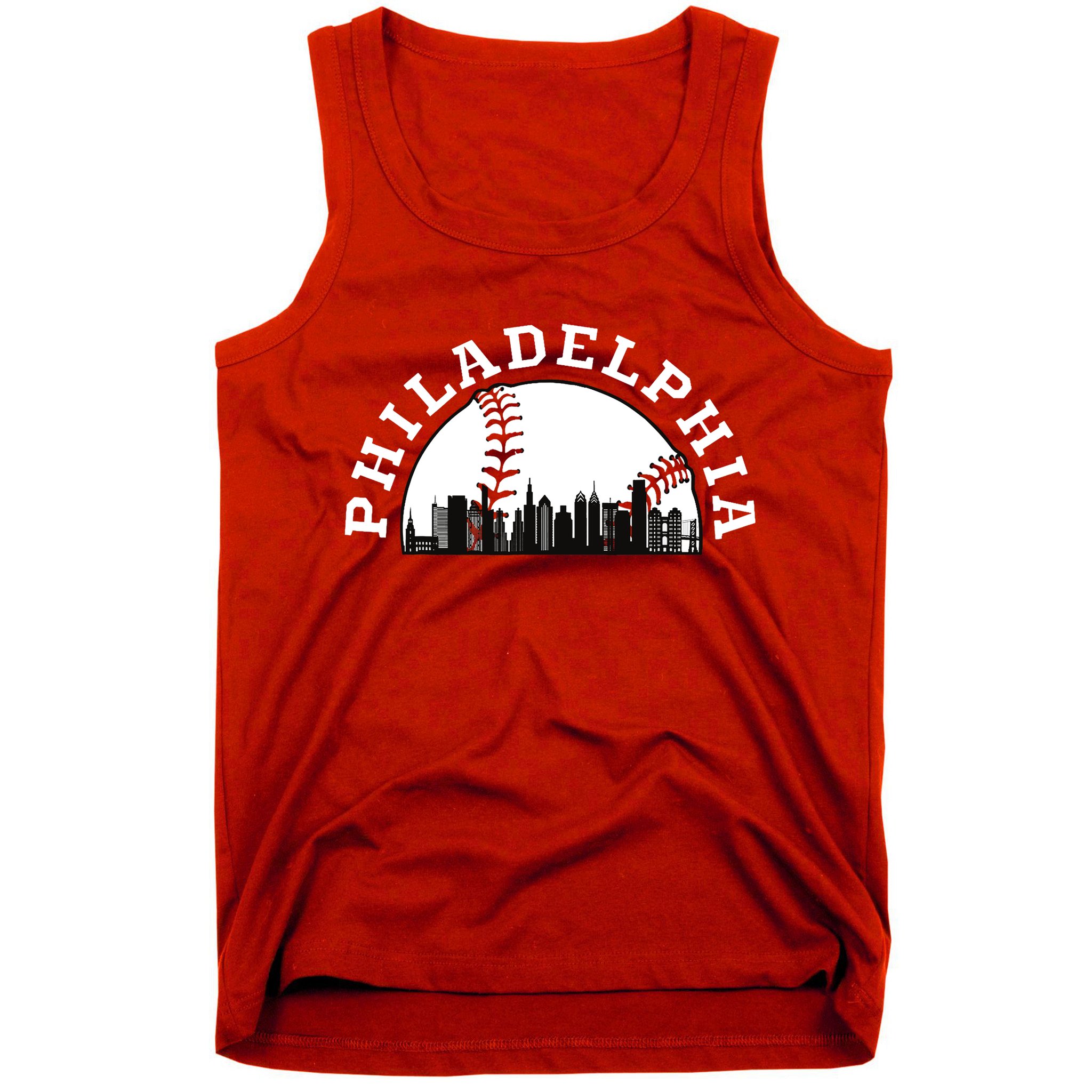 Philly Cityscape Baseball Philadelphia Skyline Vintage Tank Top