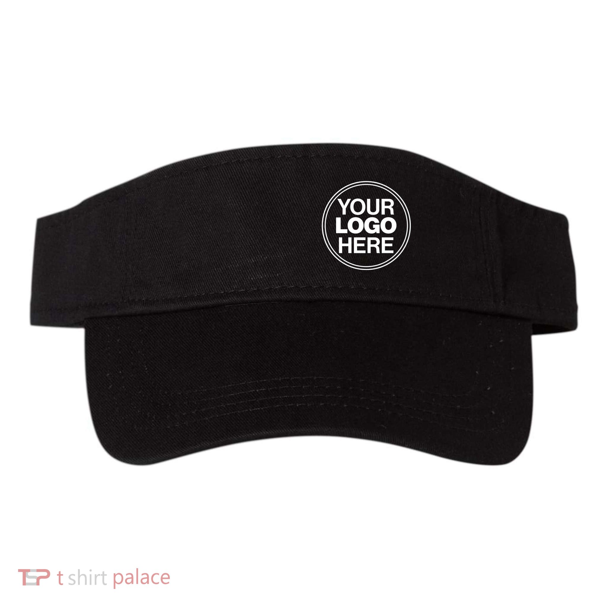 Personalized Company Business Logo Pocket Outfit Sports Team Valucap Bio-Washed Visor