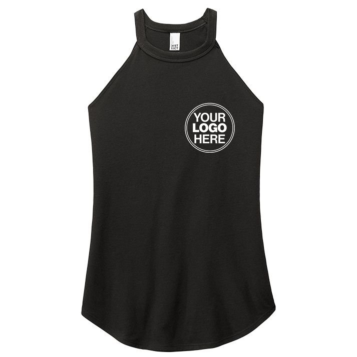 Personalized Company Business Logo Pocket Outfit Sports Team Women's Perfect Tri Rocker Tank