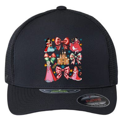 Princess Coquette Bows Christmas Lights Cartoon Movie Princess Merry Flexfit Unipanel Trucker Cap