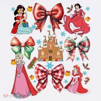 Princess Coquette Bows Christmas Lights Cartoon Movie Princess Merry Tall T-Shirt