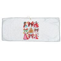 Princess Coquette Bows Christmas Lights Cartoon Movie Princess Merry Large Microfiber Waffle Golf Towel