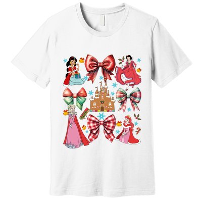 Princess Coquette Bows Christmas Lights Cartoon Movie Princess Merry Premium T-Shirt