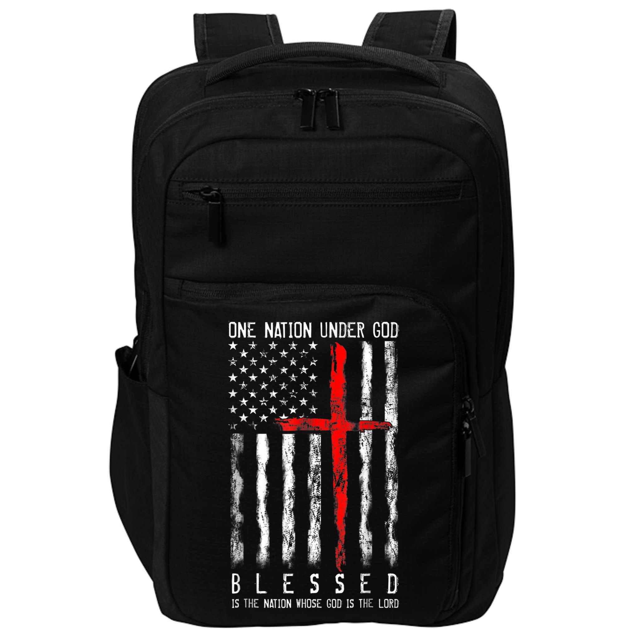 Patriotic Christian Blessed One Nation Under God 4th Of July Impact Tech Backpack