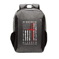 Patriotic Christian Blessed One Nation Under God 4th Of July Vector Backpack