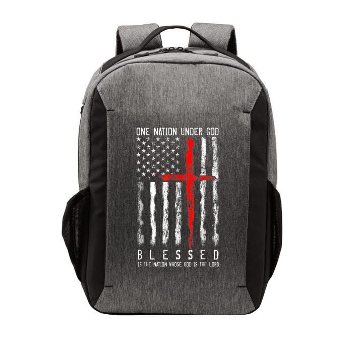 Patriotic Christian Blessed One Nation Under God 4th Of July Vector Backpack