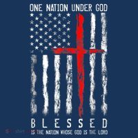 Patriotic Christian Blessed One Nation Under God 4th Of July Flatbill Hat