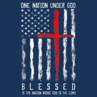 Patriotic Christian Blessed One Nation Under God 4th Of July 16 in Basic Backpack