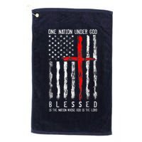 Patriotic Christian Blessed One Nation Under God 4th Of July Golf Towel