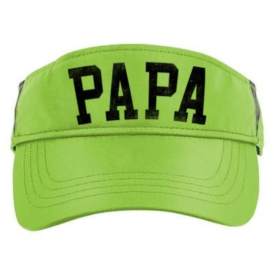 Papa Classic Bold Font FatherS Day Papa Adult Drive Performance Visor