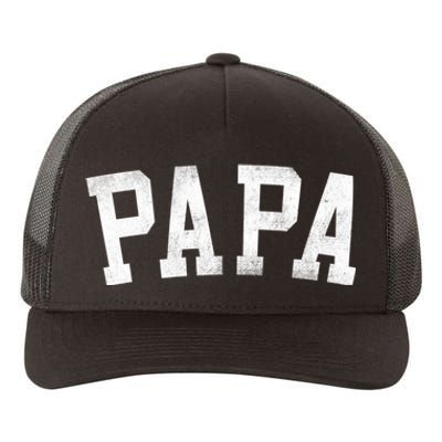 Papa Classic Bold Font FatherS Day Papa Yupoong Adult 5-Panel Trucker Hat