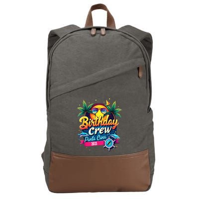 Punta Cana Birthday Trip Matching Group 2025 Vacation 2025 Cotton Canvas Backpack