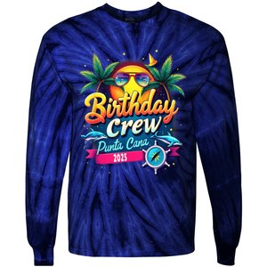 Punta Cana Birthday Trip Matching Group 2025 Vacation 2025 Tie-Dye Long Sleeve Shirt