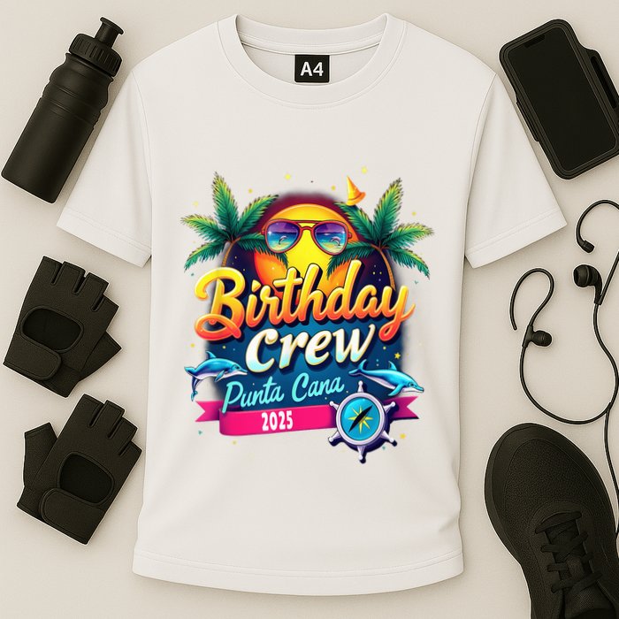 Punta Cana Birthday Trip Matching Group 2025 Vacation 2025 Cooling Performance Crew T-Shirt