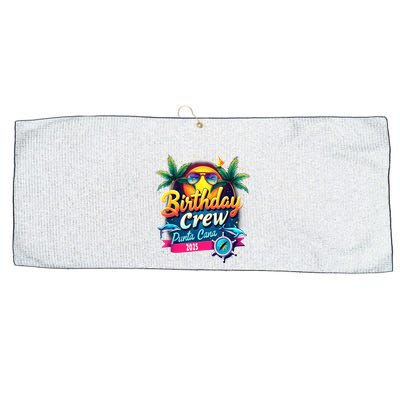 Punta Cana Birthday Trip Matching Group 2025 Vacation 2025 Large Microfiber Waffle Golf Towel