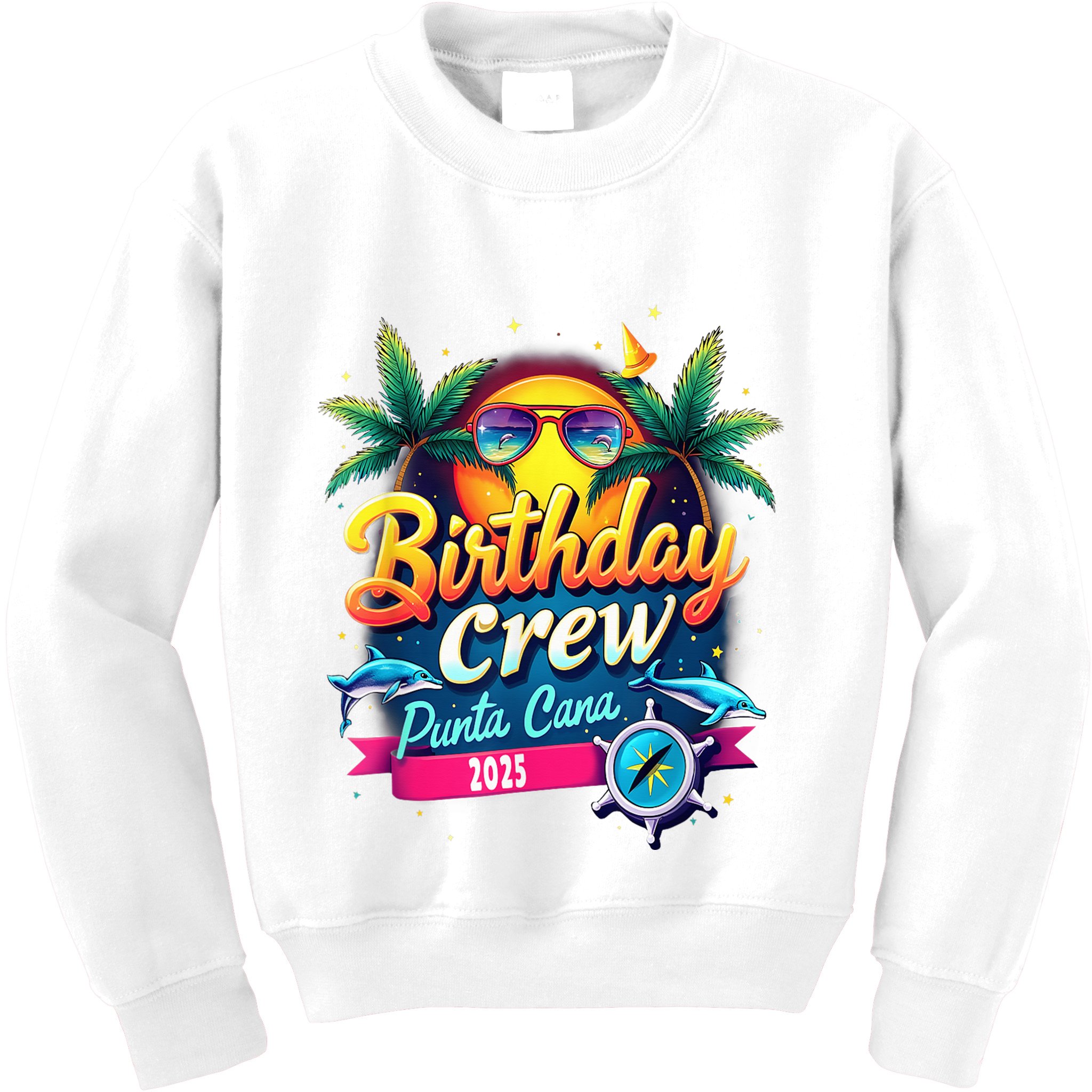 Punta Cana Birthday Trip Matching Group 2025 Vacation 2025 Kids Sweatshirt
