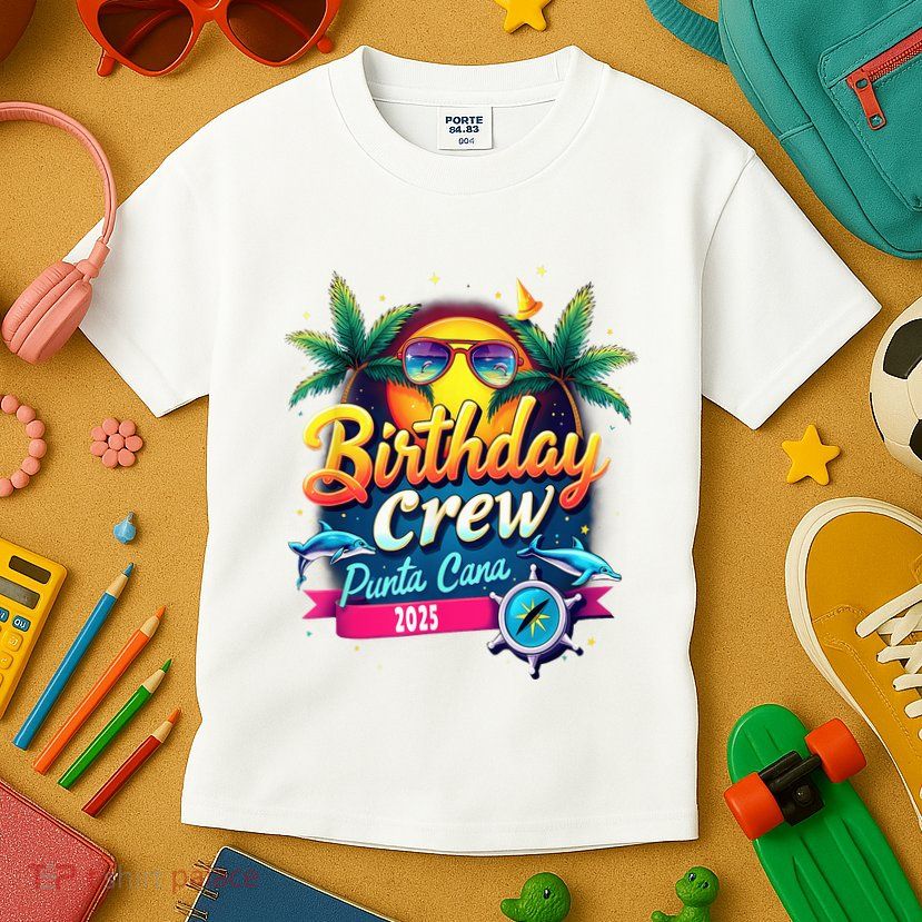 Punta Cana Birthday Trip Matching Group 2025 Vacation 2025 Kids T-Shirt