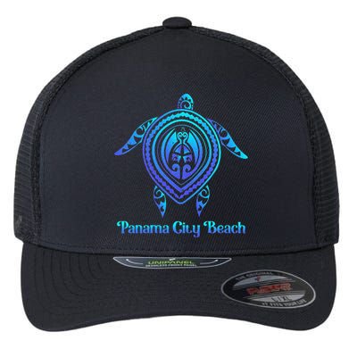 Panama City Beach Florida Souvenirs Tropical Blue Sea Turtle Flexfit Unipanel Trucker Cap