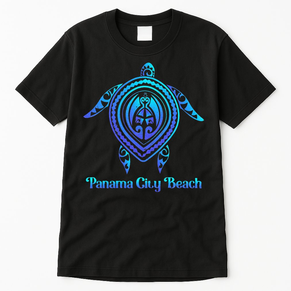 Panama City Beach Florida Souvenirs Tropical Blue Sea Turtle Tall T-Shirt