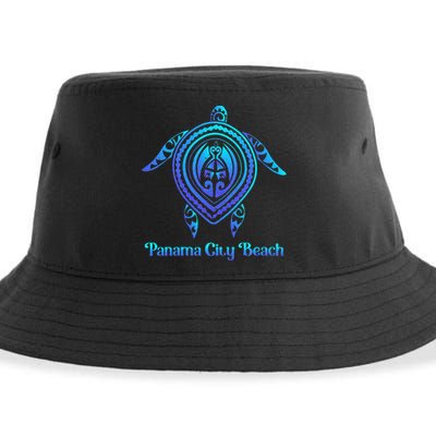 Panama City Beach Florida Souvenirs Tropical Blue Sea Turtle Sustainable Bucket Hat