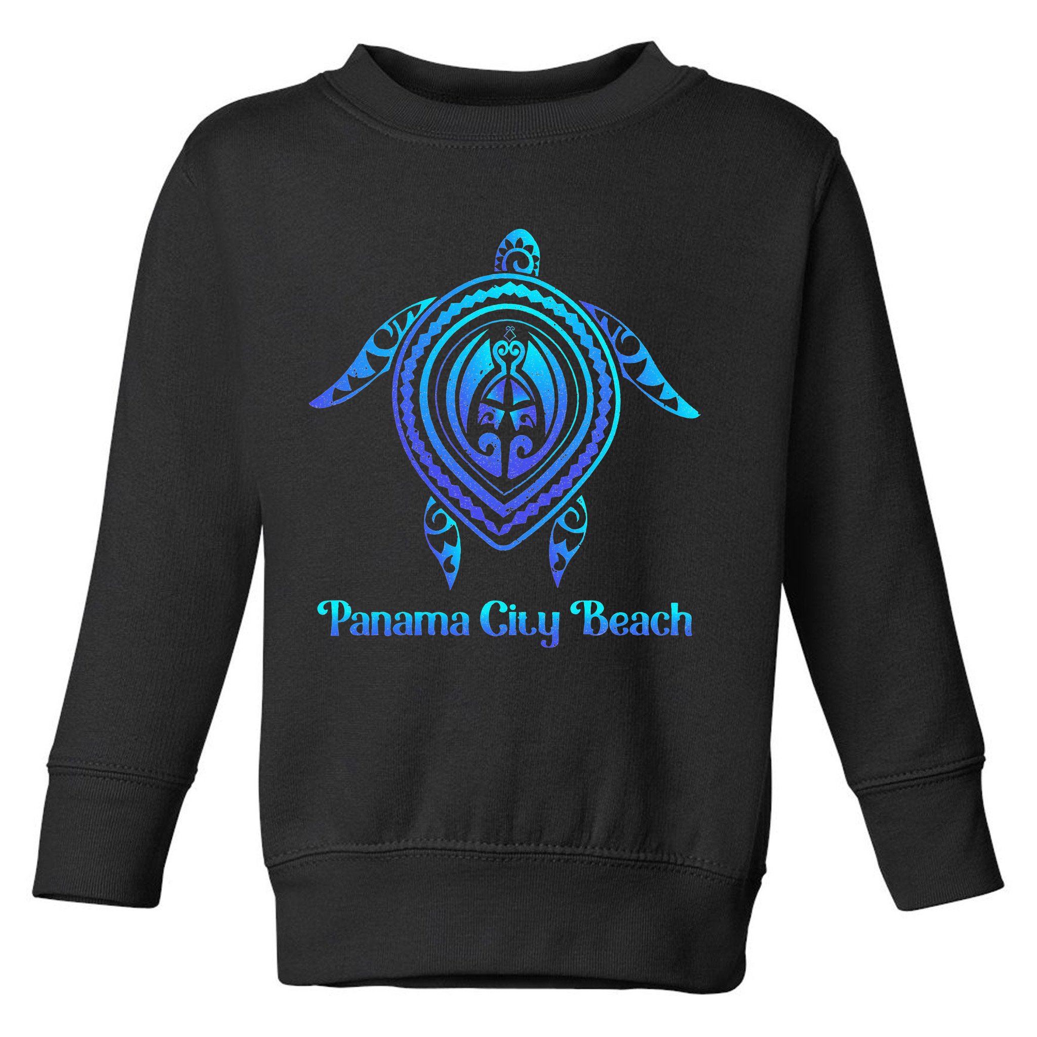 Panama City Beach Florida Souvenirs Tropical Blue Sea Turtle Toddler Sweatshirt