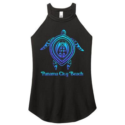 Panama City Beach Florida Souvenirs Tropical Blue Sea Turtle Women's Perfect Tri Rocker Tank