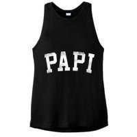 Papi Classic Bold Font Birthday Papi Ladies PosiCharge Tri-Blend Wicking Tank