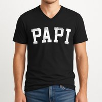 Papi Classic Bold Font Birthday Papi V-Neck T-Shirt