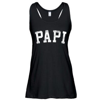 Papi Classic Bold Font Birthday Papi Ladies Essential Flowy Tank