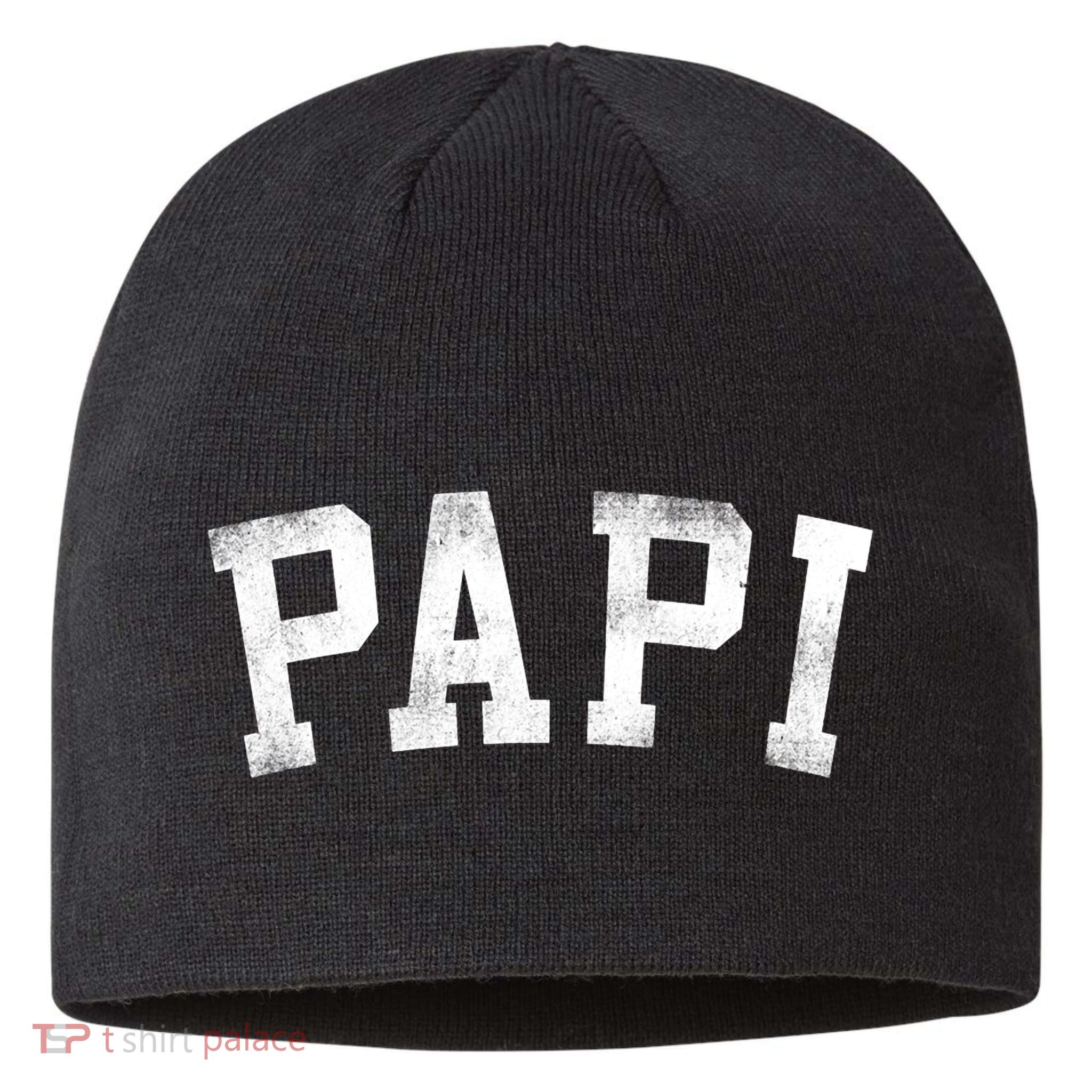 Papi Classic Bold Font Birthday Papi Sustainable Beanie