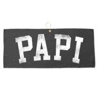 Papi Classic Bold Font Birthday Papi Large Microfiber Waffle Golf Towel