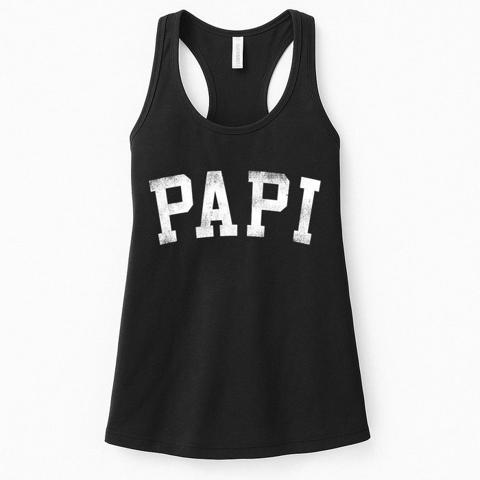 Papi Classic Bold Font Birthday Papi Womens Tank Top