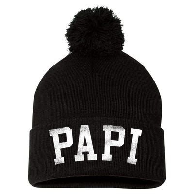 Papi Classic Bold Font Birthday Papi Pom Pom 12in Knit Beanie