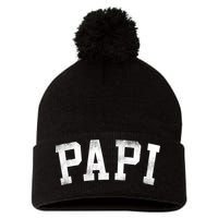 Papi Classic Bold Font Birthday Papi Pom Pom 12in Knit Beanie