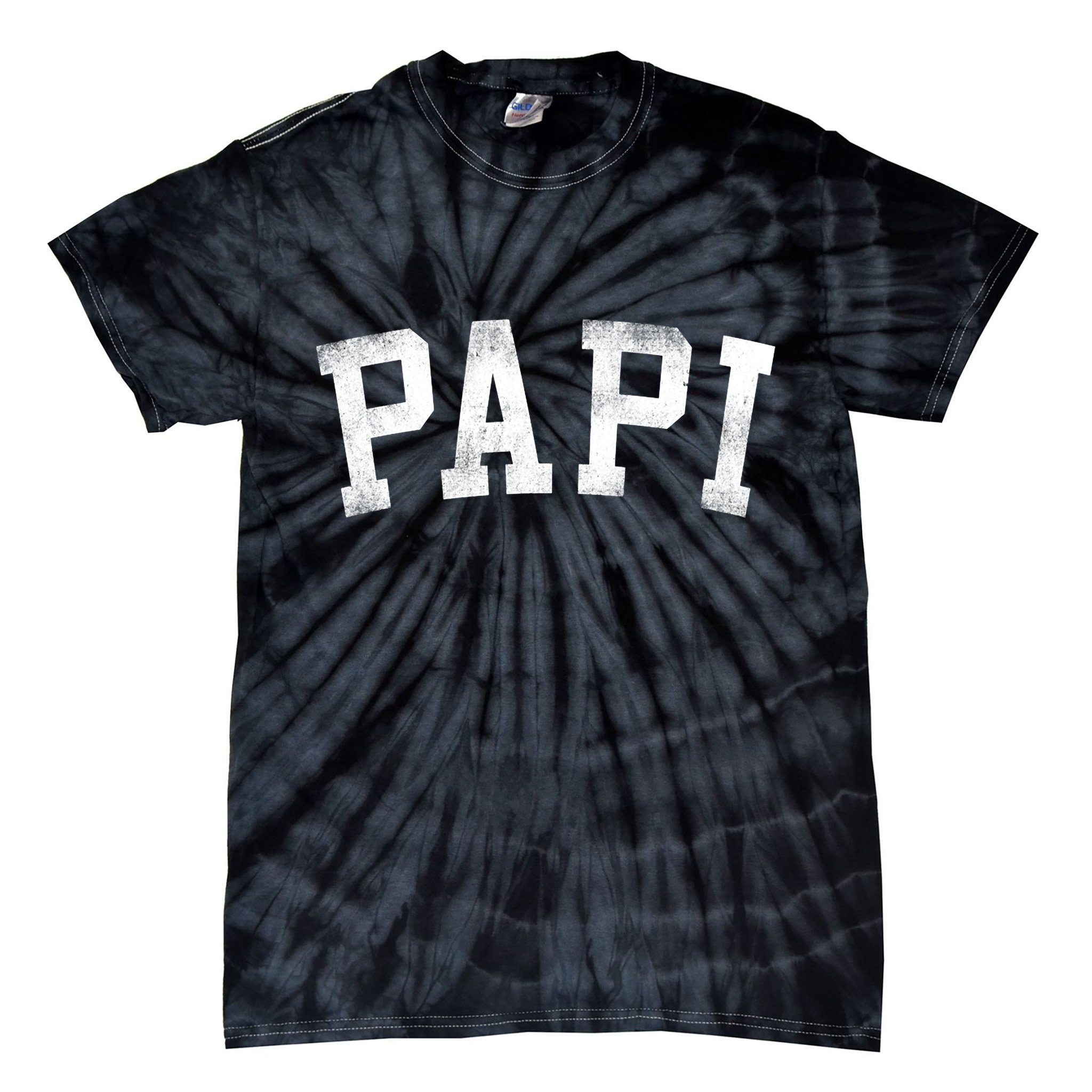 Papi Classic Bold Font Birthday Papi Tie-Dye T-Shirt