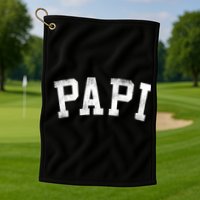 Papi Classic Bold Font Birthday Papi Golf Towel