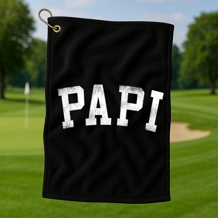 Papi Classic Bold Font Birthday Papi Golf Towel