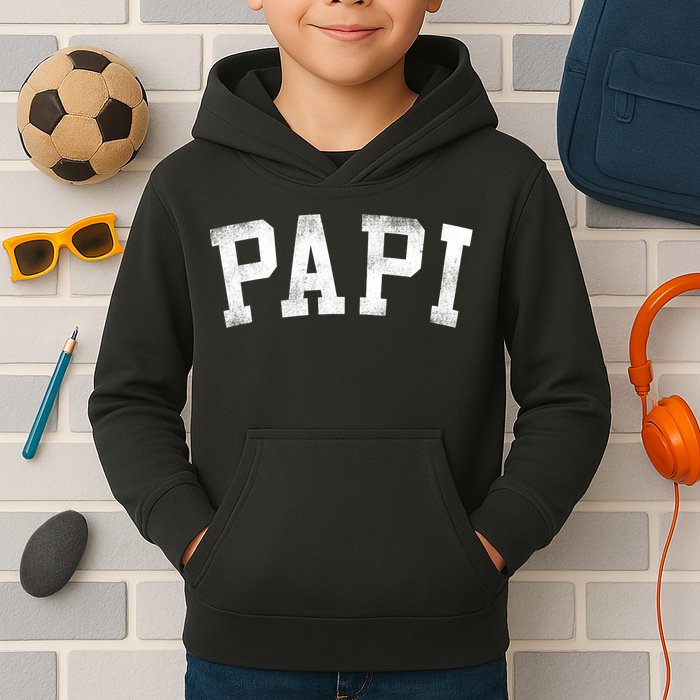 Papi Classic Bold Font Birthday Papi Kids Hoodie