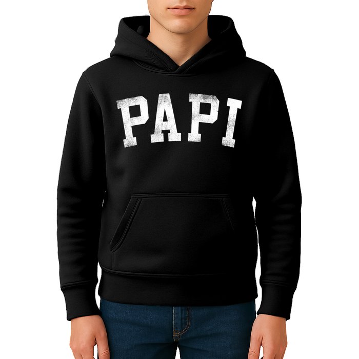 Papi Classic Bold Font Birthday Papi Kids Hoodie