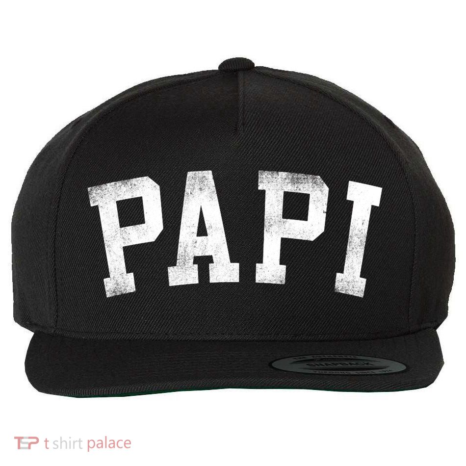Papi Classic Bold Font Birthday Papi Wool Snapback Cap