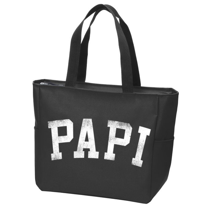 Papi Classic Bold Font Birthday Papi Zip Tote Bag