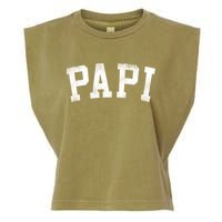 Papi Classic Bold Font Birthday Papi Garment-Dyed Women's Muscle Tee