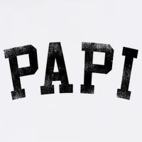 Papi Classic Bold Font Birthday Papi Garment-Dyed Sweatshirt