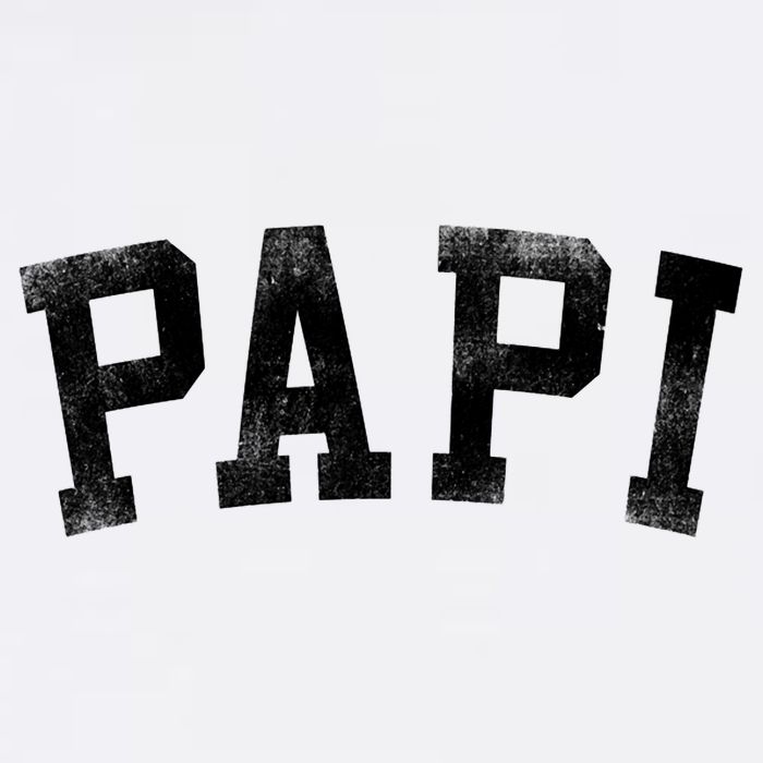 Papi Classic Bold Font Birthday Papi Garment-Dyed Sweatshirt