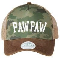 Pawpaw Classic Bold Font FatherS Day Pawpaw Raglan Baseball Legacy Tie Dye Trucker Hat
